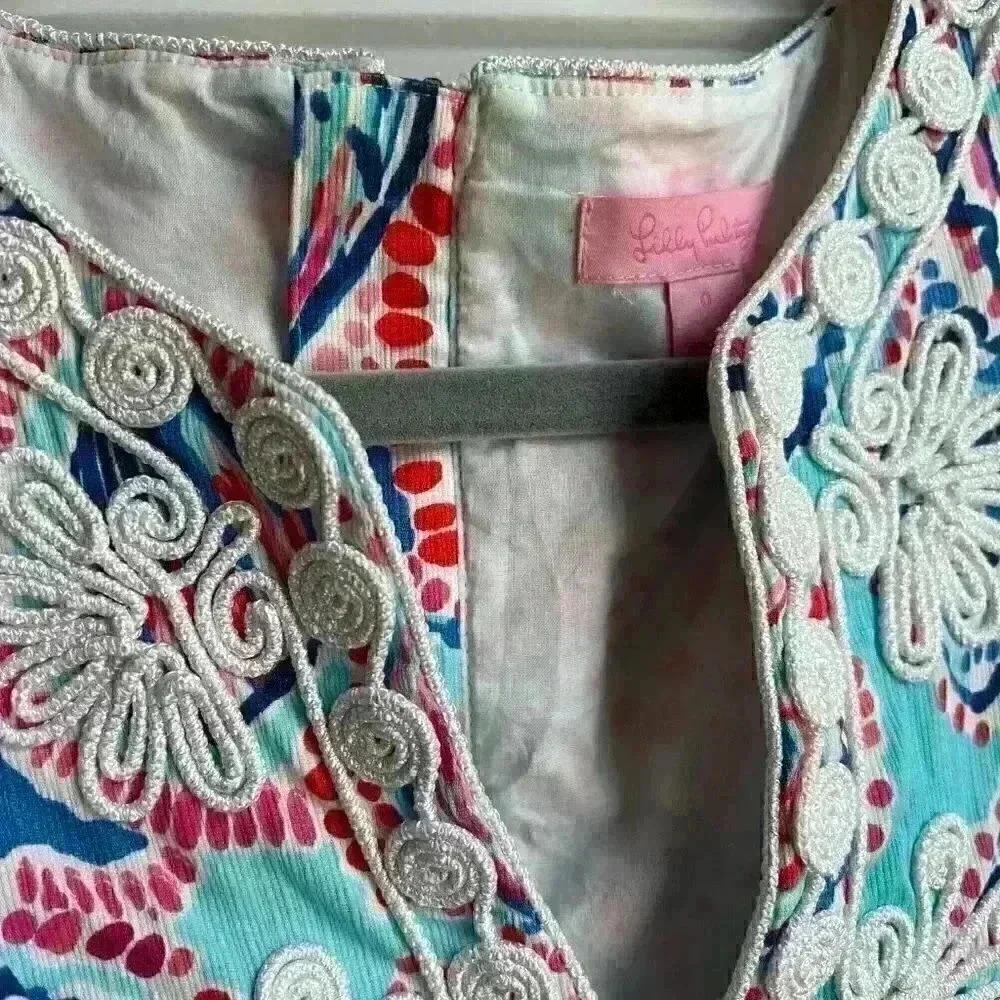 Lily Pulitzer Dress - Shell me about it - Fully lined! Size 0 - Picture 2 of 8